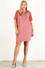 Load image into Gallery viewer, Plus Size Solid Dress With Zip-up Closure