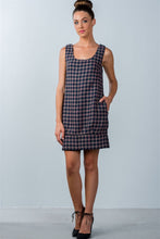Load image into Gallery viewer, Multi Houndstooth Pattern Sleeveless Mini Dress
