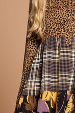 Load image into Gallery viewer, Cheetah Print Button-down Collard Shirt Dress