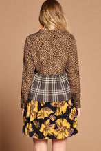Load image into Gallery viewer, Cheetah Print Button-down Collard Shirt Dress