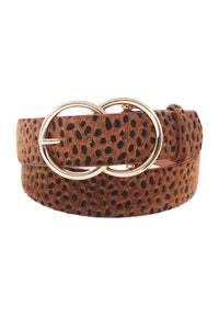 Stylish Cheetah Fur And Pattern Belt
