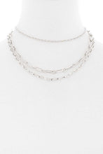 Load image into Gallery viewer, 3 Layered Metal Chain Necklace