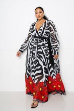 Load image into Gallery viewer, Zebra Printed Maxi Dress