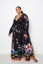 Load image into Gallery viewer, Tropical Print Maxi Dress