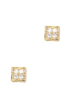 Load image into Gallery viewer, Secret Box Square Stone Stud Earring
