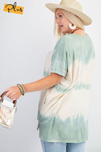 Load image into Gallery viewer, Short Sleeves Wave Washed Sheer Rayon Knit Top