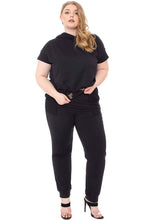 Load image into Gallery viewer, Camouflauge Detailed Jogger Plus Size Set