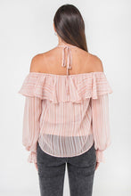 Load image into Gallery viewer, Halter Tie Woven Top