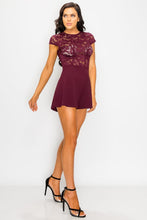 Load image into Gallery viewer, Floral Sheer Lace Combo Romper