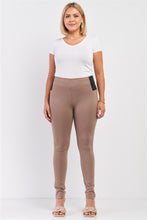Load image into Gallery viewer, Plus Rubber Side Detail Lace Side Leg Legging Slim Pants