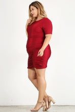 Load image into Gallery viewer, Plus Size Solid Bodycon Mini Dress