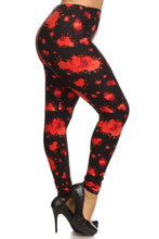 Load image into Gallery viewer, Plus Size Splatter Print, Full Length Leggings In A Slim Fitting Style With A Banded High Waist
