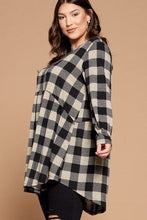 Load image into Gallery viewer, Soft Knit Buffalo Plaid Tunic Top