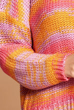 Load image into Gallery viewer, Multi-color Thread Striped Knit Sweater