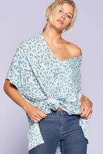 Load image into Gallery viewer, Leopard And Letter Printed Knit Top