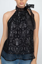 Load image into Gallery viewer, Sleeveless Neck Tie Keyhole Top