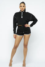 Load image into Gallery viewer, Sporty Crop Top Sporty High-waist Shorts Set