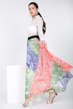 Load image into Gallery viewer, Color Block Pleated Maxi Skirt