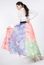 Load image into Gallery viewer, Color Block Pleated Maxi Skirt