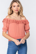 Load image into Gallery viewer, Off Shoulder Lace Detailed Top