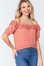 Load image into Gallery viewer, Off Shoulder Lace Detailed Top
