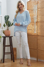 Load image into Gallery viewer, Ribbed V Neck Longsleeve Top