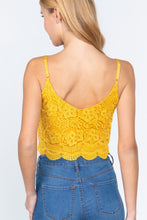 Load image into Gallery viewer, Crochet Lace Cami Woven Top