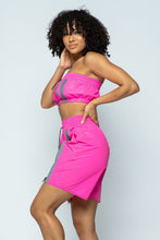 Load image into Gallery viewer, Cropped Mini Tube Top/lined Thigh Length Shorts Set