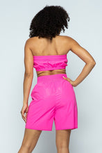 Load image into Gallery viewer, Cropped Mini Tube Top/lined Thigh Length Shorts Set
