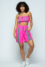 Load image into Gallery viewer, Cropped Mini Tube Top/lined Thigh Length Shorts Set