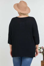 Load image into Gallery viewer, Solid Round Neck 3/4 Sleeve Sweater Top