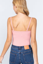 Load image into Gallery viewer, Heavy Rib Cami W/lace Bodysuit