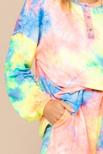 Load image into Gallery viewer, Tie-dye Printed Knit Top And Shorts Set