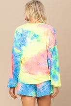 Load image into Gallery viewer, Tie-dye Printed Knit Top And Shorts Set