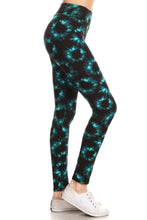 Load image into Gallery viewer, Yoga Style Banded Lined Tie Dye Printed Knit Legging With High Waist