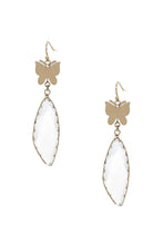 Load image into Gallery viewer, Fashion Butterfly Clear Stone Dangle Earring