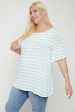 Load image into Gallery viewer, Striped Tunic, Featuring Flattering Flared Sleeve