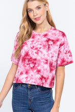 Load image into Gallery viewer, Tie-dye Cotton Jersey Crop Top