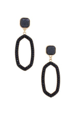 Load image into Gallery viewer, Beaded Oval Post Drop Earring