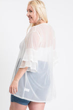 Load image into Gallery viewer, Ruffle Sleeve Open Cardigan
