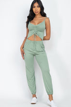 Load image into Gallery viewer, Front Ruched With Adjustable String Cami Casual/summer Jumpsuit