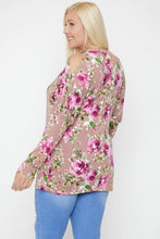 Load image into Gallery viewer, Flattering Cutout Details Floral Print Top