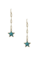 Load image into Gallery viewer, Chain Link Marble Star Earring