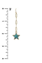 Load image into Gallery viewer, Chain Link Marble Star Earring