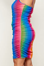 Load image into Gallery viewer, Plus Size Rainbow Ombre Print Cami Dress