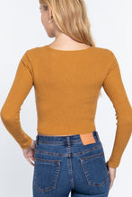 Load image into Gallery viewer, V-neck Front Knotted Crop Sweater