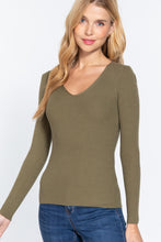 Load image into Gallery viewer, V-neck Viscose Rib Sweater