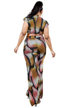 Load image into Gallery viewer, Plus Knitted Color Painting 2 Piece Pants Set