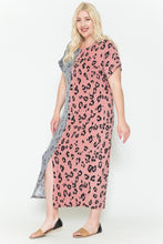 Load image into Gallery viewer, Front Slit Dolman Leopard Print Maxi Dress