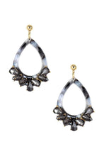 Load image into Gallery viewer, Acetate Rhinestone Teardrop Dangle Earring